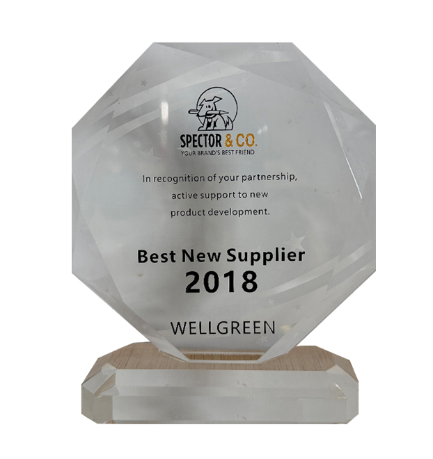 Wellgreen récompensée comme fournisseur exceptionnel de Spector & Co en 2018
